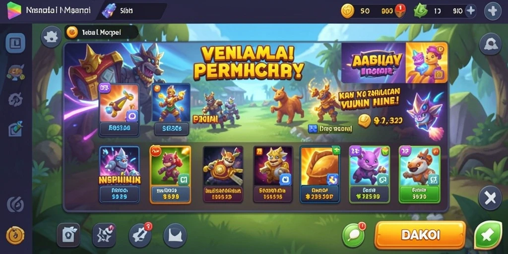 Screenshot menunjukkan tampilan awal permainan yang menarik.