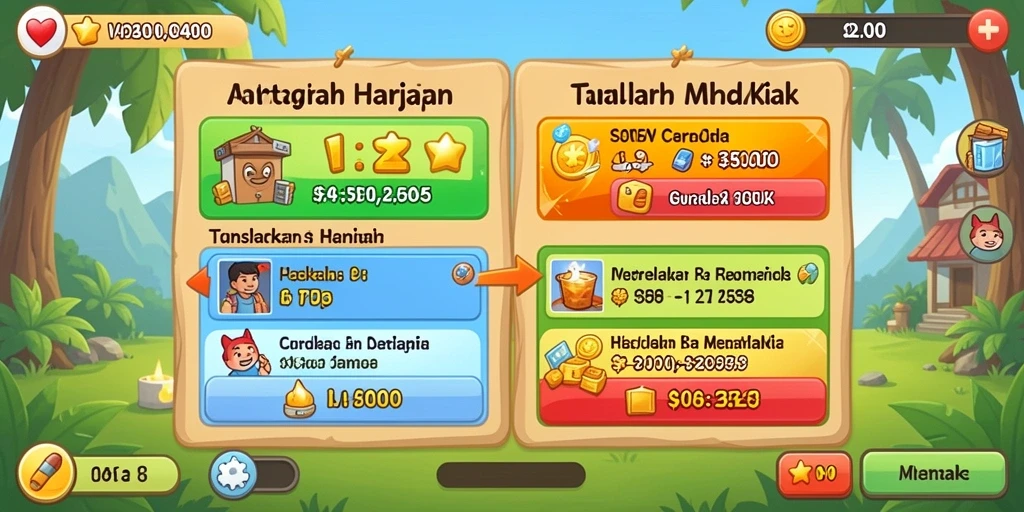 Tampilan awal permainan yang menarik dan informatif.